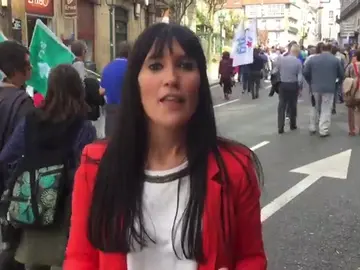 Cientos de personas protestan en Santiago de Compostela contra la "privatización" que según dicen contempla el futuro plan forestal Cientos de personas protestan en Santiago de Compostela contra la "privatización" que según dicen contempla el futuro plan forestal