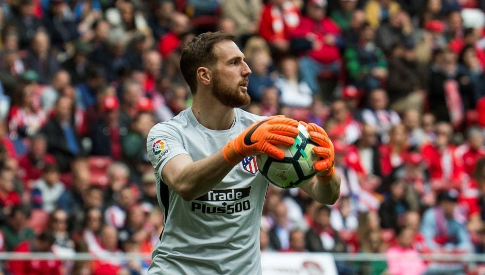 Jan Oblak, en un partido del Atlético de Madrid