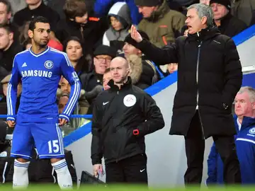 Salah y Mourinho, durante su etapa en el Chelsea Salah y Mourinho, durante su etapa en el Chelsea