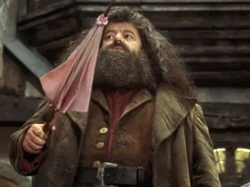 Hagrid y Harry en 'La Piedra Filosofal' Hagrid y Harry en 'La Piedra Filosofal'