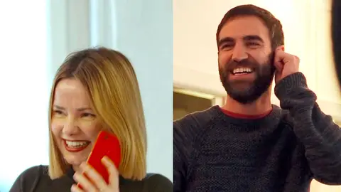 Zuriñe e Iñaki, risas incontrolables en las grabaciones con la cuadrilla Zuriñe e Iñaki, risas incontrolables en las grabaciones con la cuadrilla