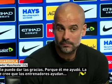 Guardiola, sobre el adiós de Iniesta: "Quiero darle las gracias, él me ayudó a entender mejor el fútbol" Guardiola, sobre el adiós de Iniesta: "Quiero darle las gracias, él me ayudó a entender mejor el fútbol"