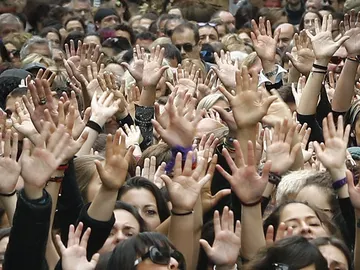 Manifestación en Pamplona contra la sentencia de 'La Manada' Manifestación en Pamplona contra la sentencia de 'La Manada'