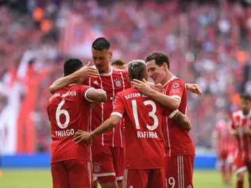 El Bayern celebra un gol El Bayern celebra un gol
