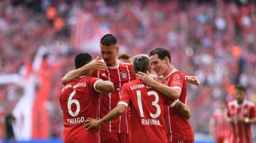 El Bayern celebra un gol
