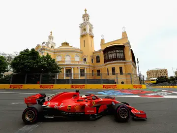 Sebastian Vettel, en Azerbaiyán Sebastian Vettel, en Azerbaiyán