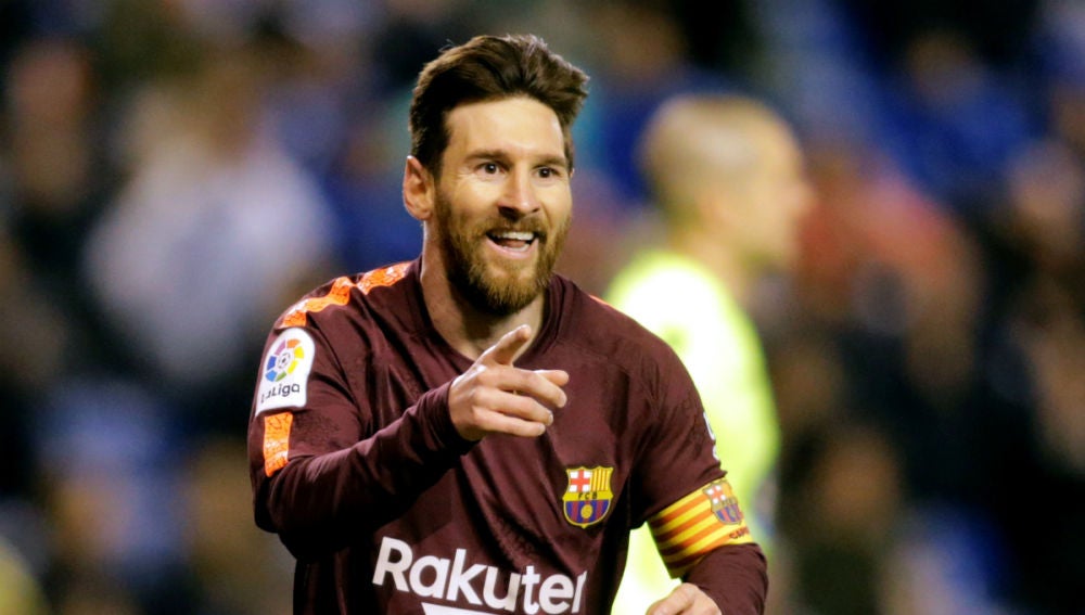 Messi celebra un gol