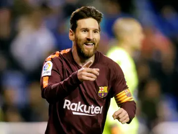 Messi celebra un gol Messi celebra un gol