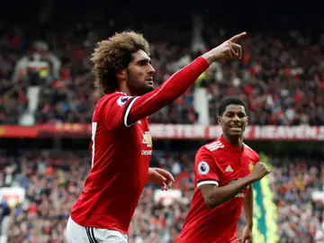 Fellaini celebrando un gol Fellaini celebrando un gol