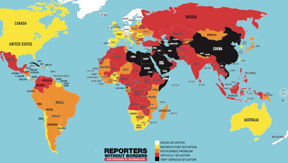 La libertad de prensa en el mundo en 2018