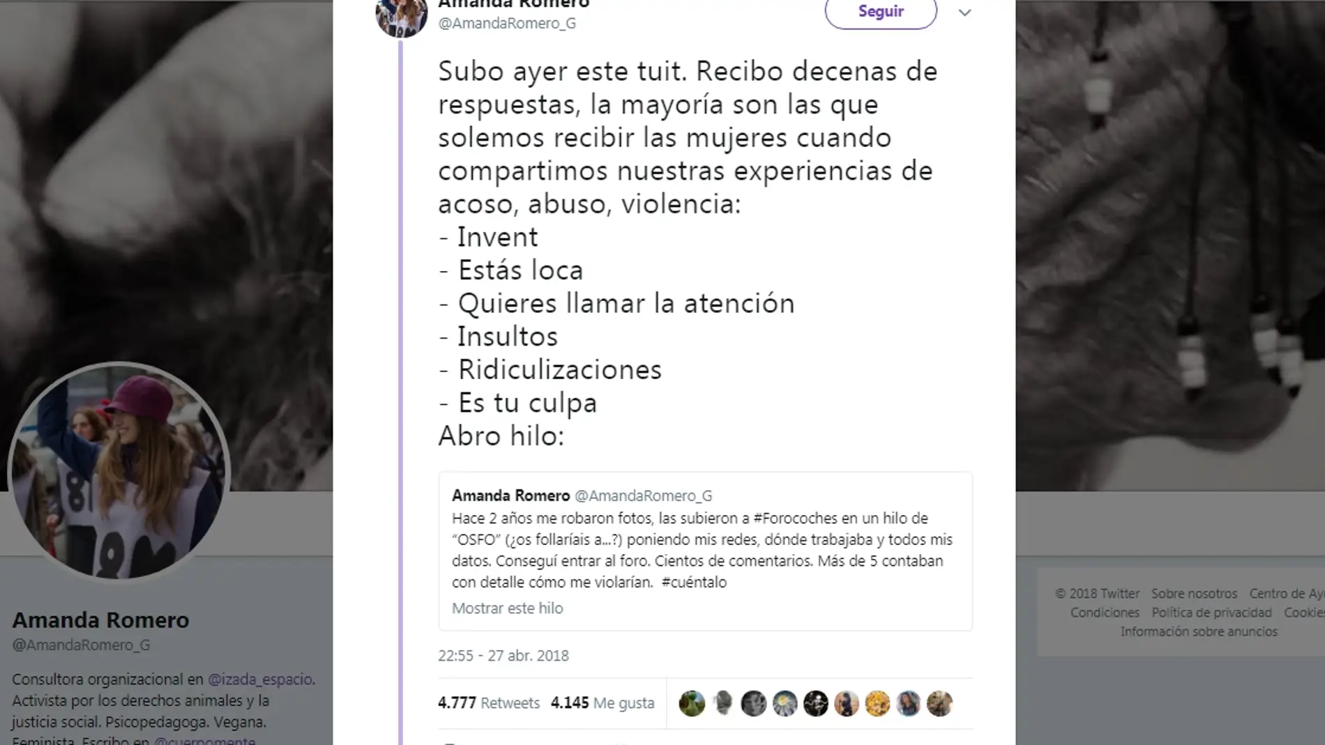 Hilo de Amanda Romero