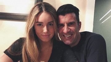 Daniela Figo con su padre Luis Figo