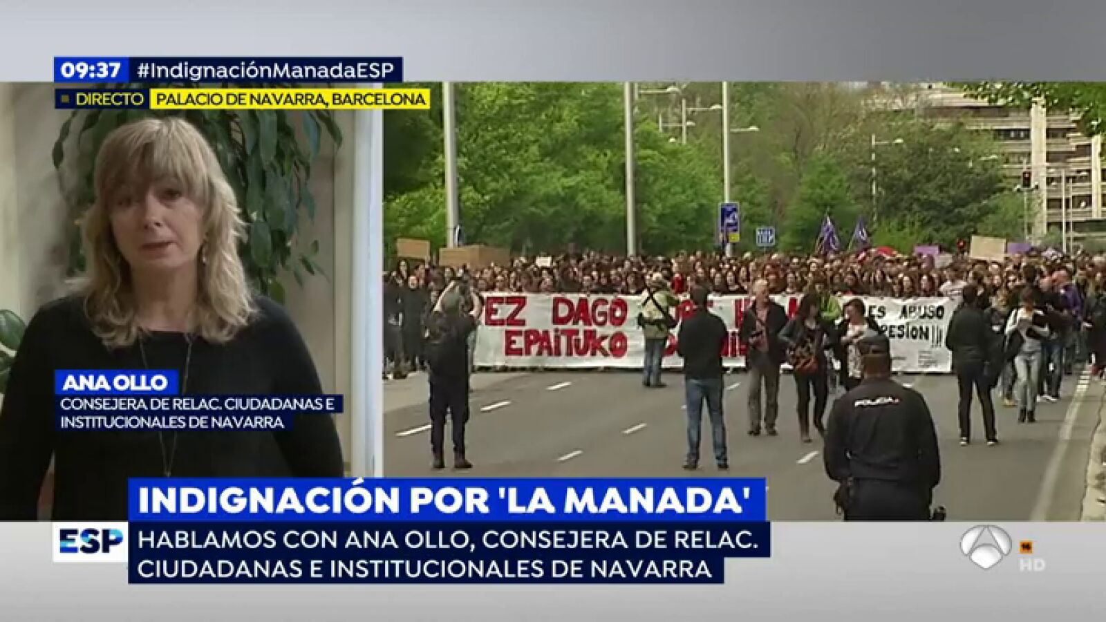 El Gobierno de Navarra, sobre la sentencia de 'La Manada': 