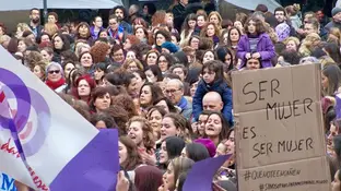 Imagen de archivo de una de las movilizaciones feministas del 8 de marzo Imagen de archivo de una de las movilizaciones feministas del 8 de marzo