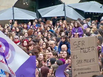 Imagen de archivo de una de las movilizaciones feministas del 8 de marzo Imagen de archivo de una de las movilizaciones feministas del 8 de marzo