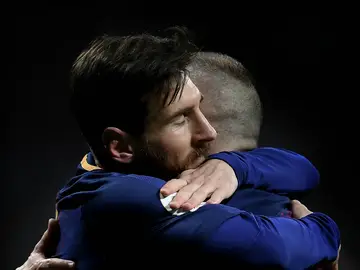 Lionel Messi, con Iniesta Lionel Messi, con Iniesta