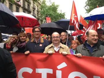 Miquel Iceta en la manifestación por el 1 de mayo Miquel Iceta en la manifestación por el 1 de mayo
