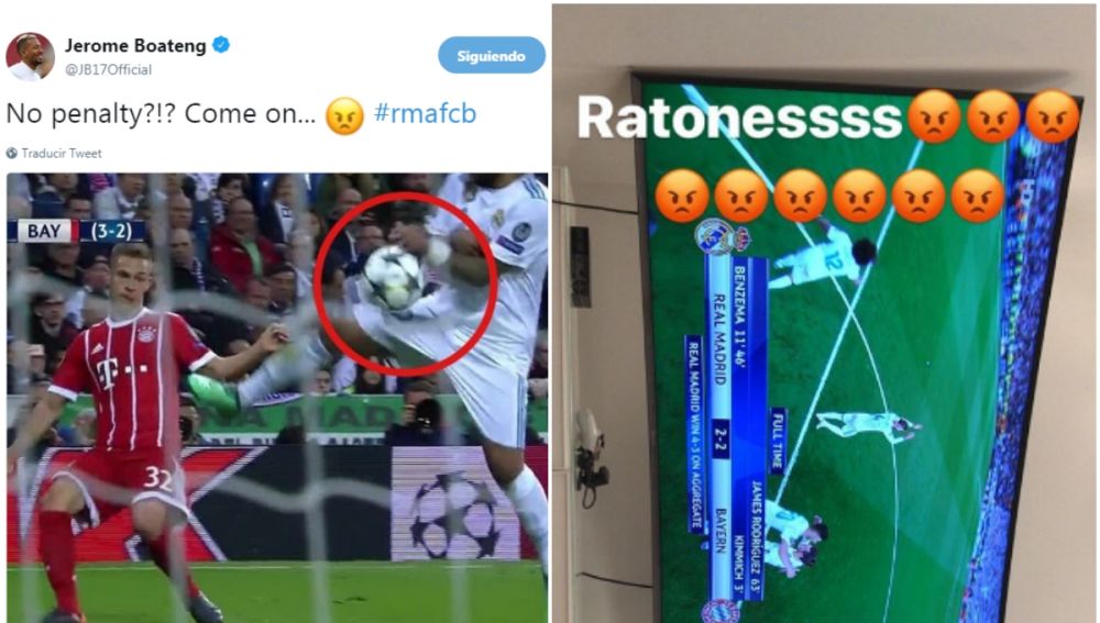 Las quejas de Boateng y Vidal durante el Real Madrid - Bayern