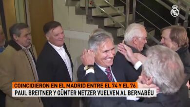 Breitner y Netzer se reencuentran con sus excompañeros del Real Madrid