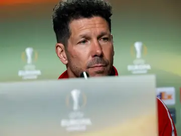 Simeone, en rueda de prensa Simeone, en rueda de prensa