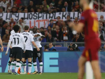 El Liverpool celebra un gol ante la Roma El Liverpool celebra un gol ante la Roma