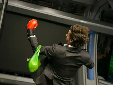 Espectacular puñetazo de Feliciano López Espectacular puñetazo de Feliciano López