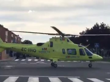El helicóptero que ha evacuado al niño