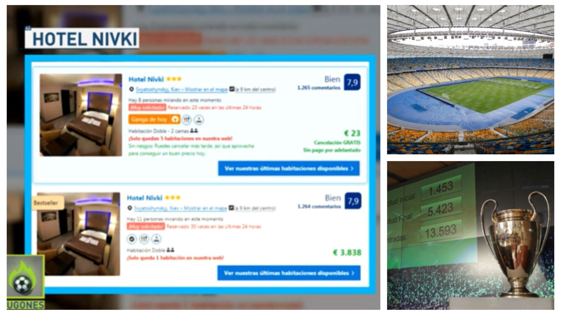 Los hoteles de Kiev disparan sus precios por la final de Champions League