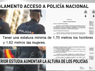 Interior quiere elevar la altura requerida para ser policía nacional Interior quiere elevar la altura requerida para ser policía nacional