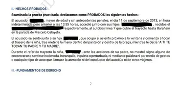 Hechos probados en la sentencia Hechos probados en la sentencia