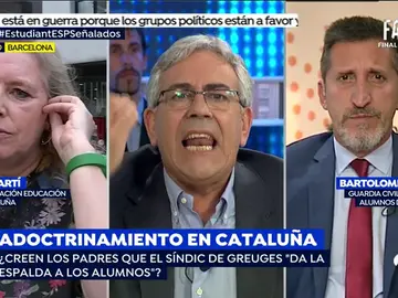 La tremenda bronca de Toni Bolaño con una delegada de UGT: "¿Si un maestro catalán comete un asesinato también lo vais a defender? La tremenda bronca de Toni Bolaño con una delegada de UGT: "¿Si un maestro catalán comete un asesinato también lo vais a defender?