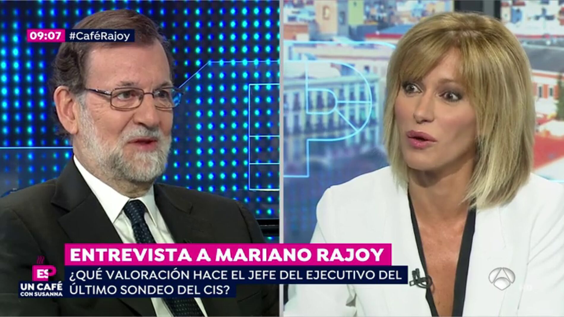 Los tres gui&ntilde;os que le ha hecho Mariano Rajoy a Susanna Griso en la entrevista en Espejo P&uacute;blico