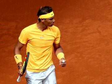 Rafa Nadal, en acción en el Mutua Madrid Open