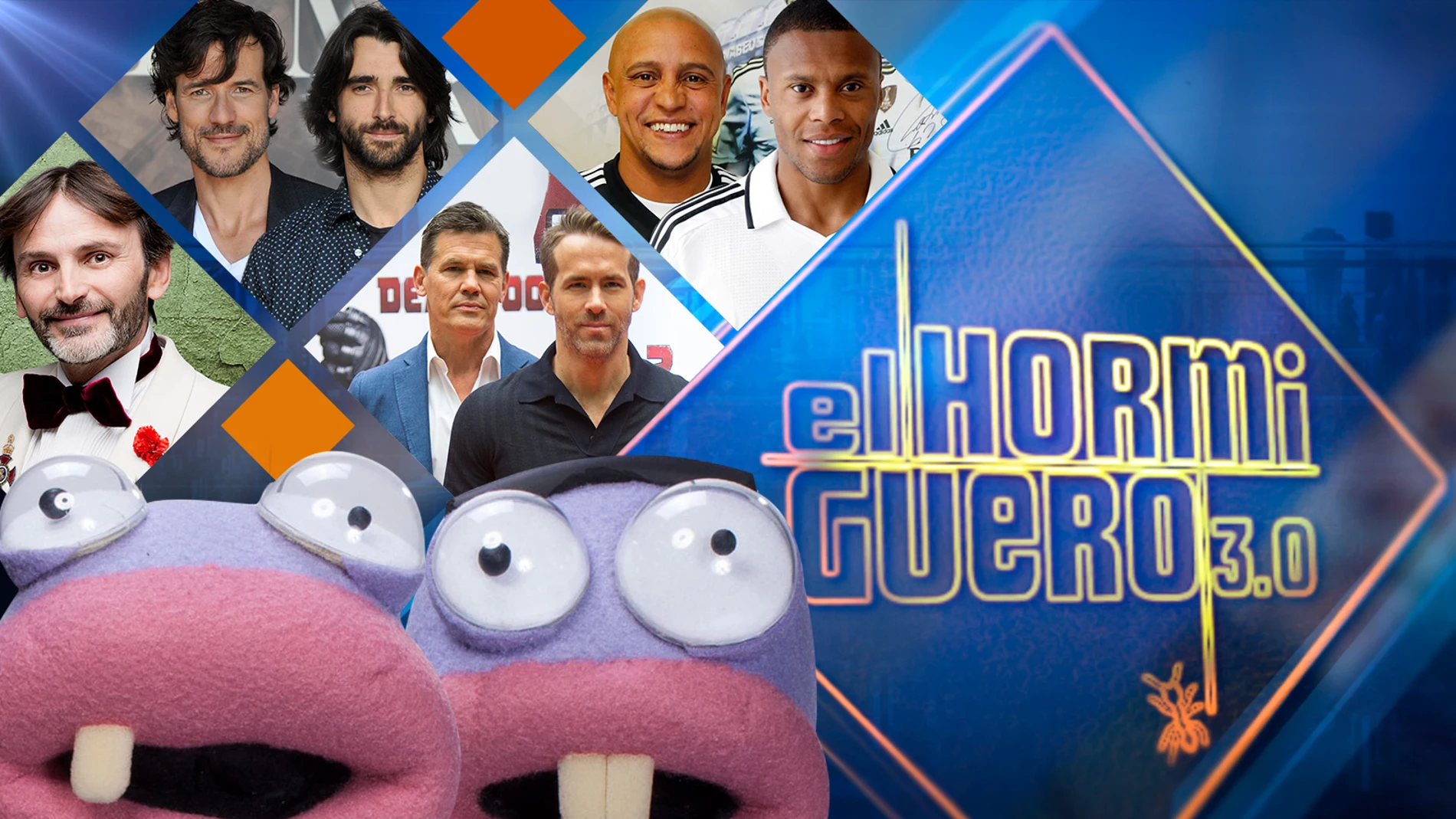 Roberto Carlos y Julio Baptista, Fernando Tejero, Aitor Luna y Daniel Grao y Ryan Reynolds y Josh Brolin se divertirán en 'El Hormiguero 3.0'