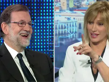 El guiño de Rajoy a Susanna Griso sobre sus entrevistas: "Las buenas son las que me hace usted" El guiño de Rajoy a Susanna Griso sobre sus entrevistas: "Las buenas son las que me hace usted"