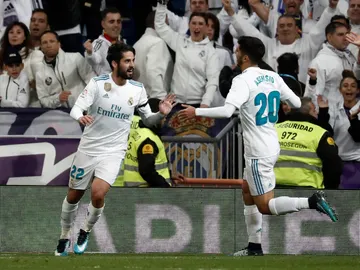Isco y Asensio celebran un gol con el Real Madrid Isco y Asensio celebran un gol con el Real Madrid