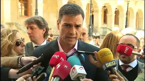 Pedro Sánchez: "No necesitamos aprovechateguis ni amarrateguis" Pedro Sánchez: "No necesitamos aprovechateguis ni amarrateguis"