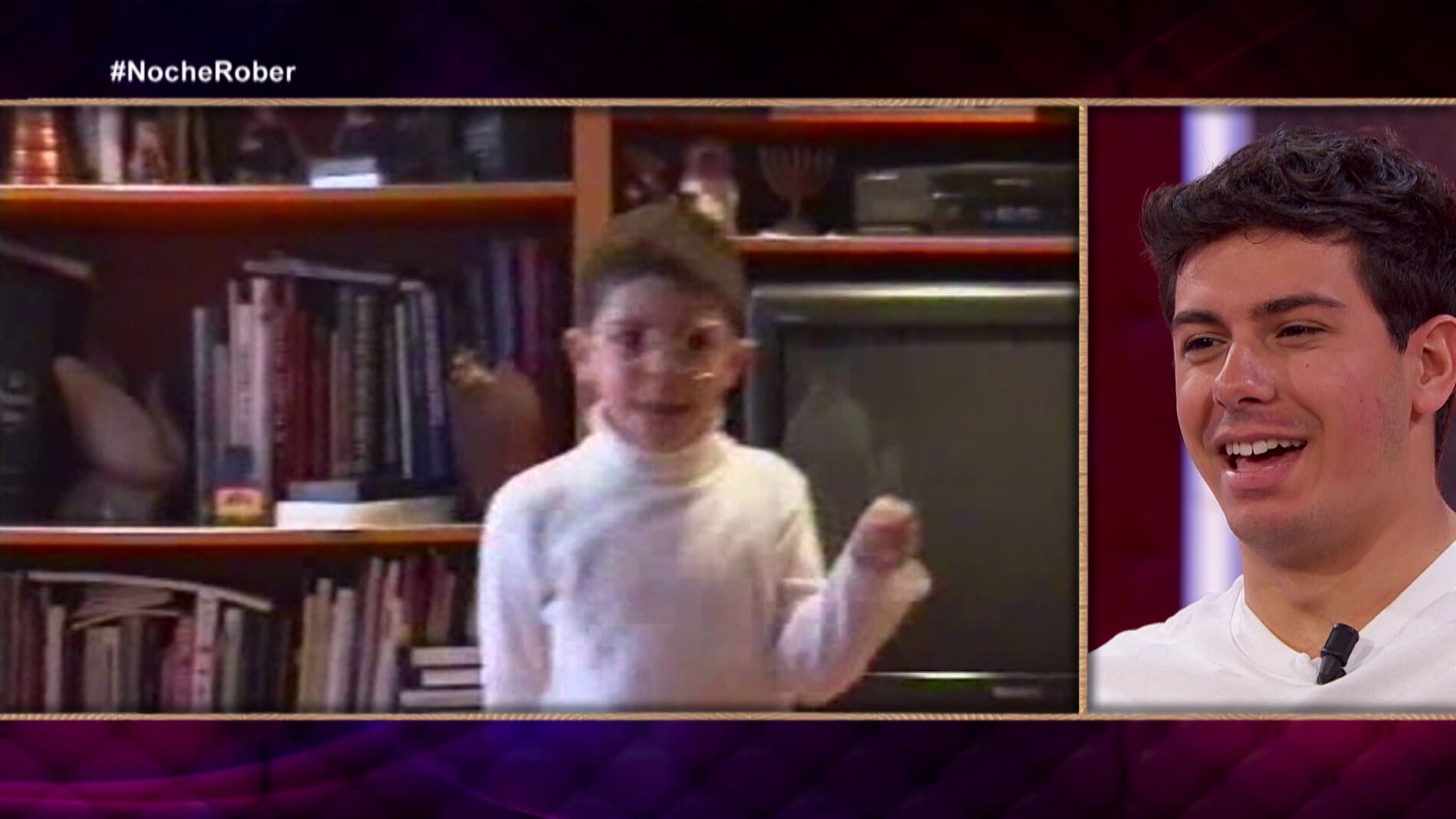 Las divertidas im&aacute;genes de la infancia de Alfred que le sacan los colores en &lsquo;La noche de Rober&rsquo;