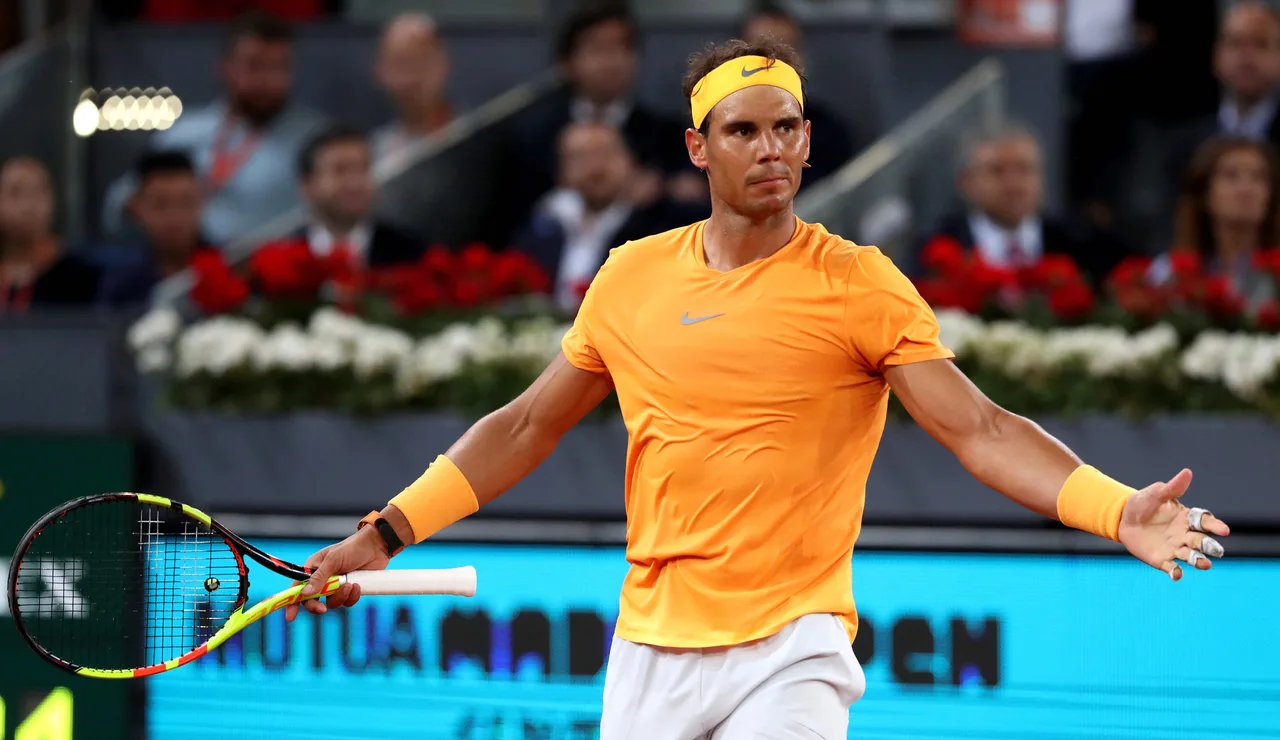 Rafa Nadal, en acción en el Mutua Madrid Open