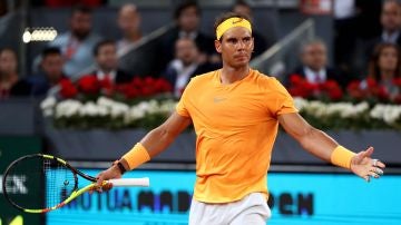 Rafa Nadal, en acción en el Mutua Madrid Open