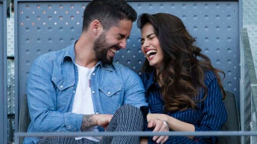 Isco Alarcón y Sara Sálamo durante el partido de Nadal