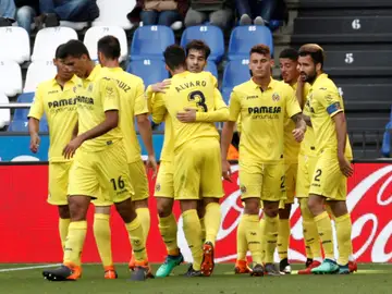 Trigueros celebrando un gol Trigueros celebrando un gol