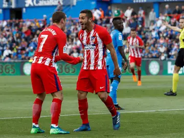 Koke celebrando el gol Koke celebrando el gol
