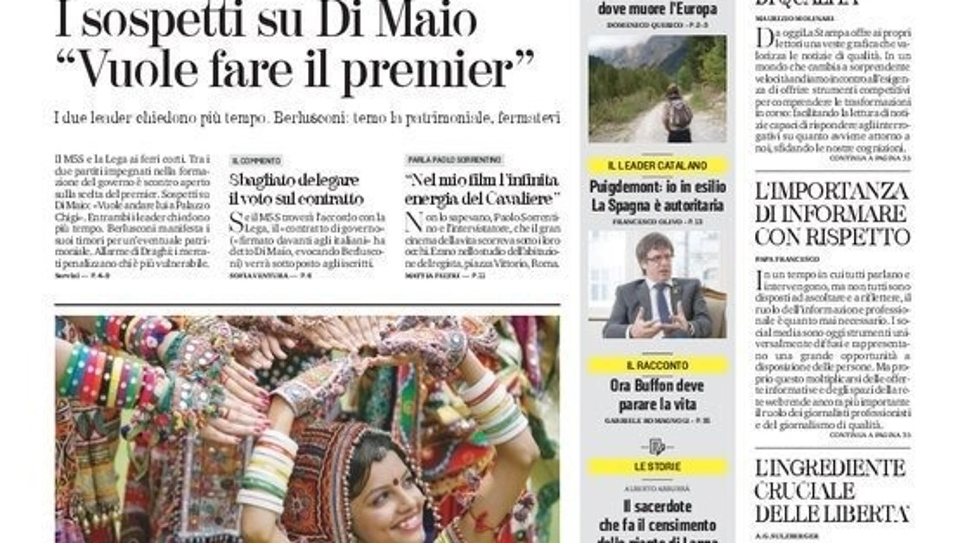 Entrevista a Carles Puigdemont en 'La Stampa' Entrevista a Carles Puigdemont en 'La Stampa'