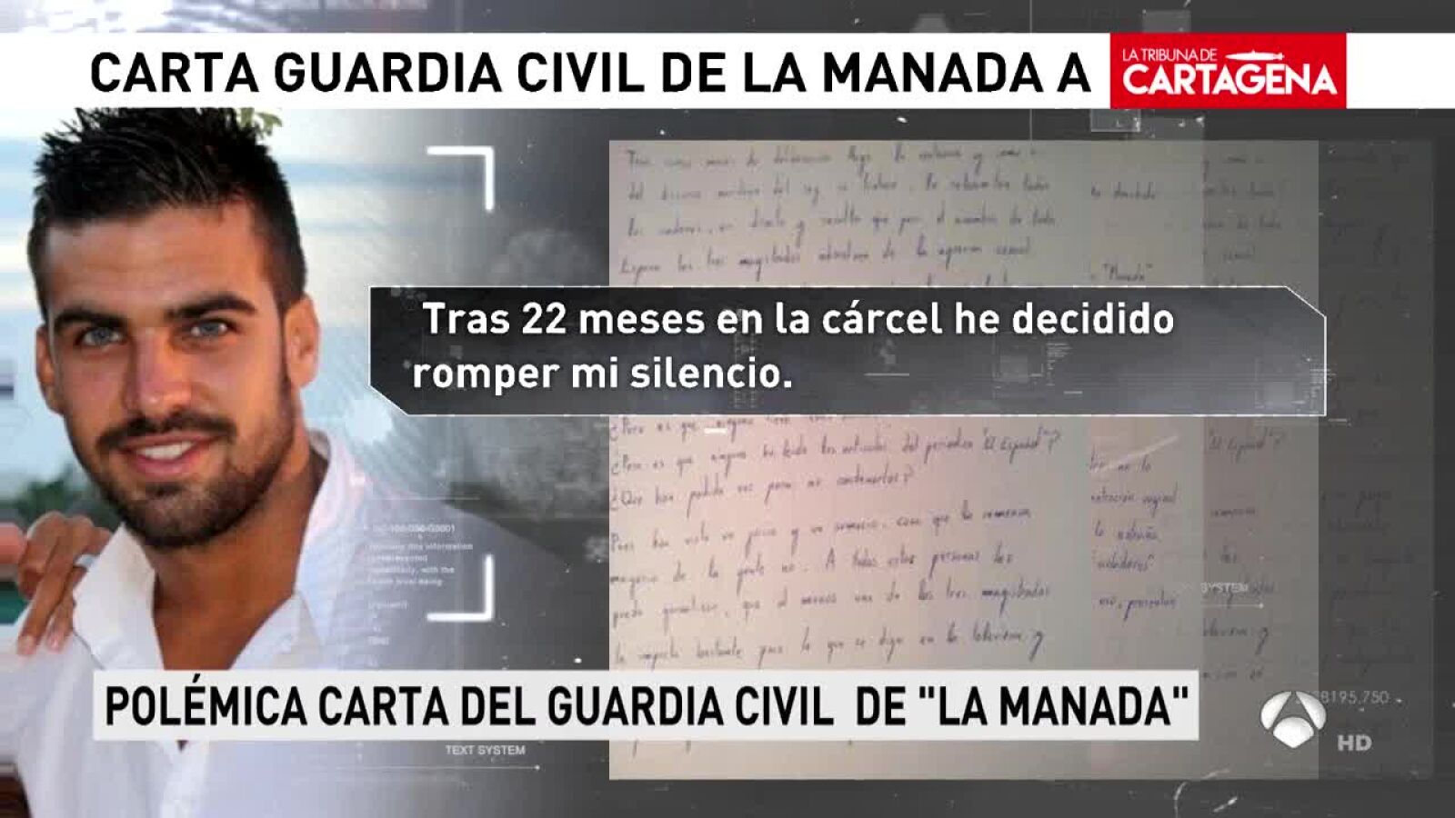 El guardia civil condenado por el caso de 'La Manada' envía una agresiva carta con reproches a la víctima: 