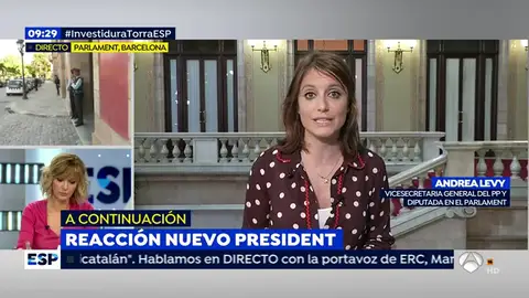 Andrea Levy, sobre Torra: "Es una calcomanía de Puigdemont" Andrea Levy, sobre Torra: "Es una calcomanía de Puigdemont"