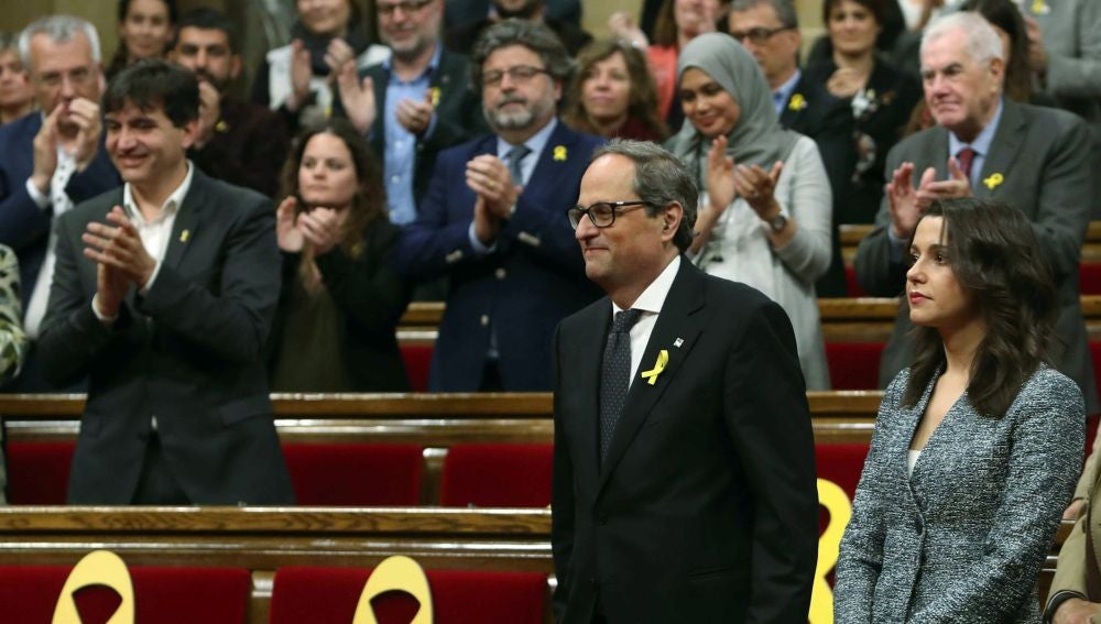 Quim Torra, en la sesión de investidura como president de la Generalitat