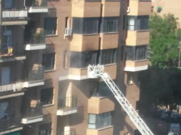 Rescate en el incendio de Valencia