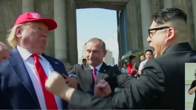 Kim Jong-un y Donald Trump se pelean en las calles de Macao y Putin los separa ¿qué ocurre en realidad?