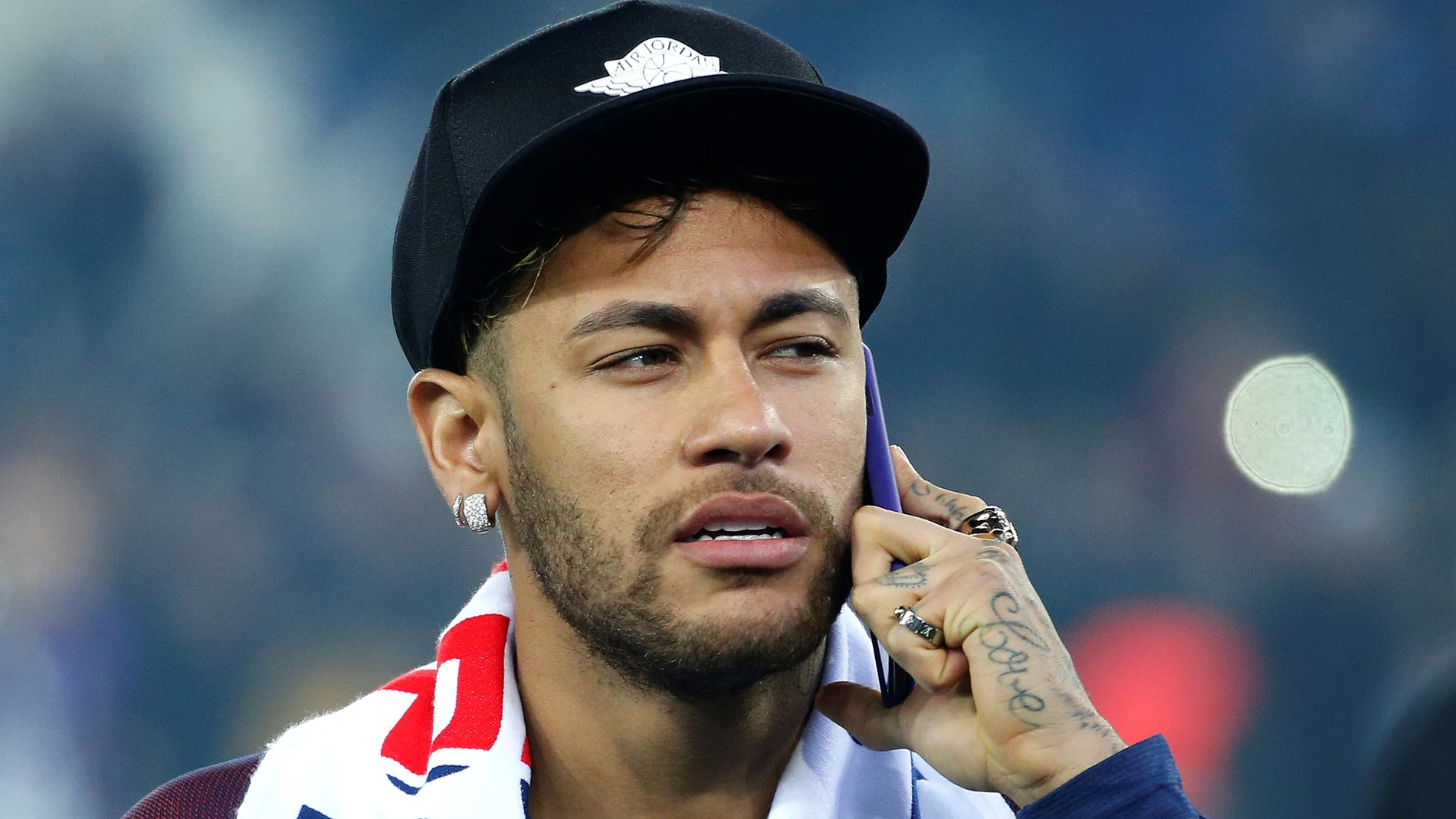 Neymar, durante la celebración de Liga del PSG Neymar, durante la celebración de Liga del PSG